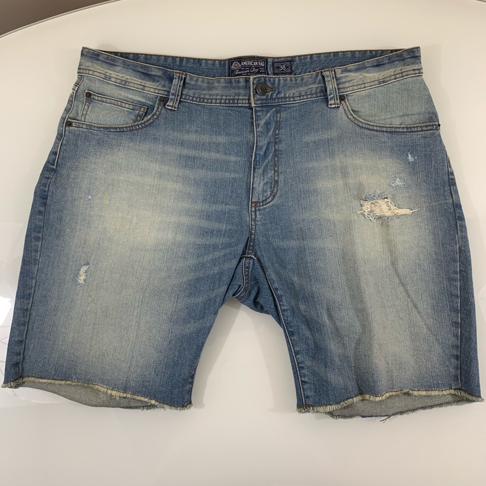 Distressed Jean Shorts Size 38